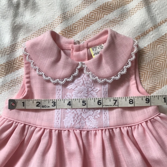 Vintage Lace Trimmed Dress with Overcoat Size 12 Months - Picture 12 of 13